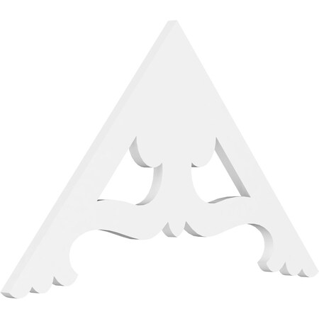 Ekena Millwork Pitch Cornelia Architectural Grade PVC Gable Pediment, 36"W x 21"H x 1"P (14/12) GPP036X021X100CRN